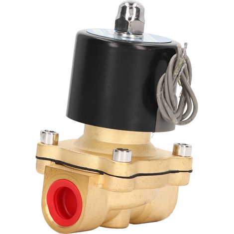 Électrovanne laiton à action directe, bobine cuivre, 1 voie 2 orifices normalement fermée, DC24V, valve solénoïde compacte pour fluides. (1/5)
