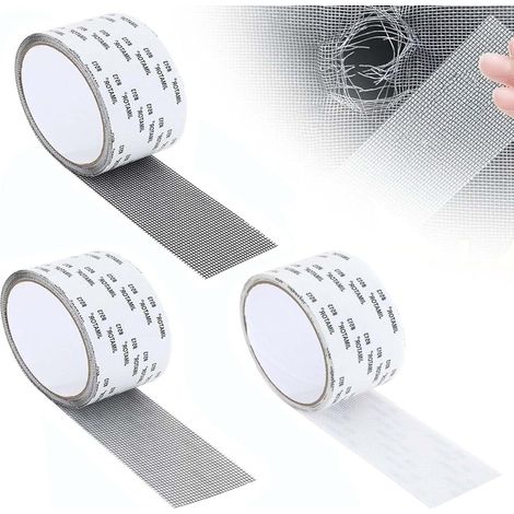 Lot de 3 bandes adhésives portables pour moustiquaires, idéales pour réparer les trous et les fissures. (1/5)