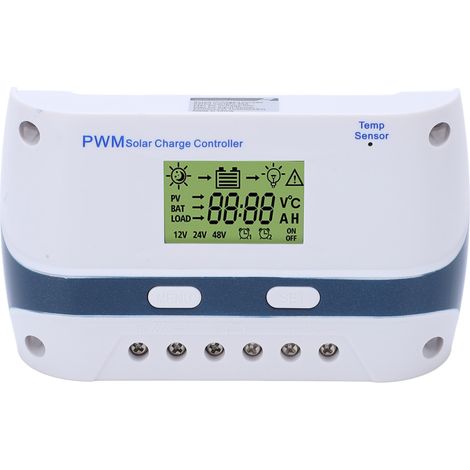 12V/24V 40A PWM-Solarladeregler mit LCD-Bildschirm und USB-Ausgang, wasserdichter Solarpanel-Spannungsregler (1/5)