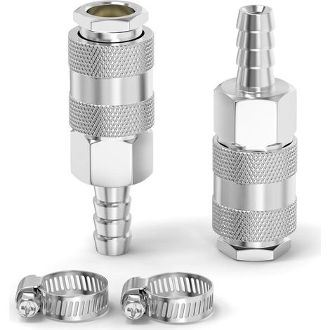 2 PIÈCES Raccord rapide pneumatique 3-en-1 femelle à tuyau d'air à ergot 12mm pour compresseur outils à air circuits pneumatiques (1/5)