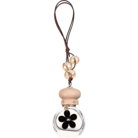 Pendentif pour flacon de parfum de 6 ml (1 pièce) - Pendentif pour flacon d'huile essentielle - Pendentif à suspendre dans la voiture-6X3.5CM-Black