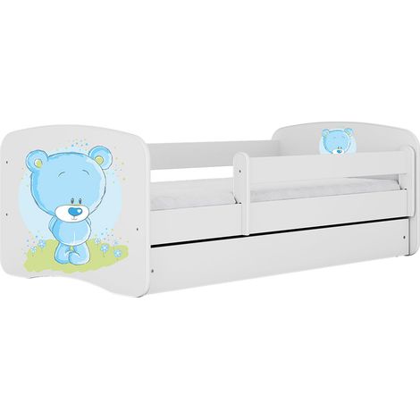 Letto 80x180 rete e cassetto inclusi Kocot Kids Babydream Orsetto blu Bianco (1/5)