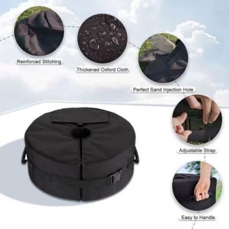 Sac de Poids pour Parasol - Tissu Oxford 900D - Capacité 40 kg - Ouverture Latérale - Universel - 1 Pièce (1/5)