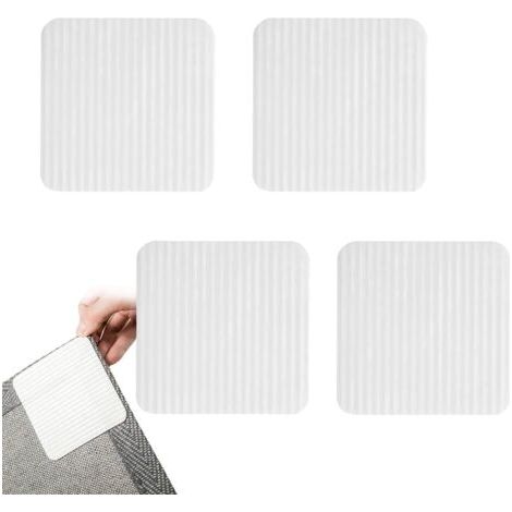 Clips de tapis antidérapants, clips de tapis lavables, autocollants de tapis antidérapants, adaptés aux sols en bois, aux sols composites, aux carreaux, au marbre et aux parquets, 10x10 cm, paquet de 