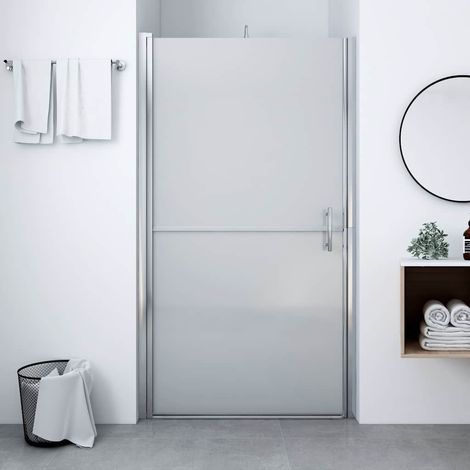 Porte De Douche Porte et paroi de douche - Verre trempé dépoli 100x178 cm BV840372 - BonneVie (1/4)