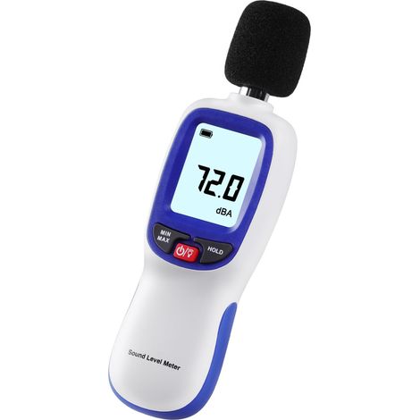 Sonomètre portable SPL (sonomètre de niveau de pression acoustique), mesureur de bruit numérique, plage de mesure 30-130 dB(A), instrument de mesure du volume sonore (1/5)