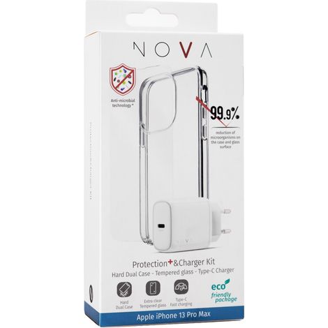 Nova Bundle Iphone 13 PRO MAX Cover + Ladeadapter