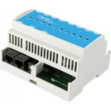 Allnet MSR IO ALL3542 HUT Modul blau weiß DIN-Schiene