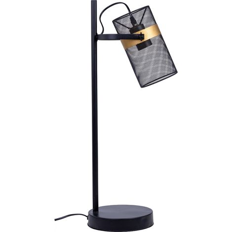 Lámpara de mesa de metal negro con 1 foco 18x20x61h cm (1/5)