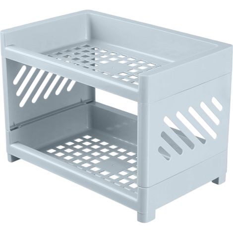 Organiseur de bureau à double compartiment pour fournitures de bureau, bleu nordique (1/5)