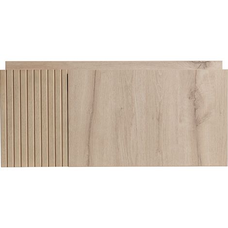 Badezimmerschrank 76 cm Hängend – Sperrholz, Vormontiert, Weiß-Eiche (1/5)