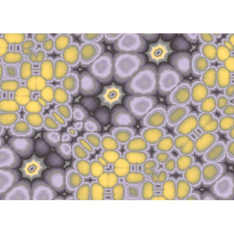 papier peint panoramique à motif de petits points jaune et gris - Komar (1/3)