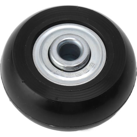 2 roulettes pivotantes silencieuses en caoutchouc pour valise, avec roulements de rechange, 40 mm x 18 mm (1/5)