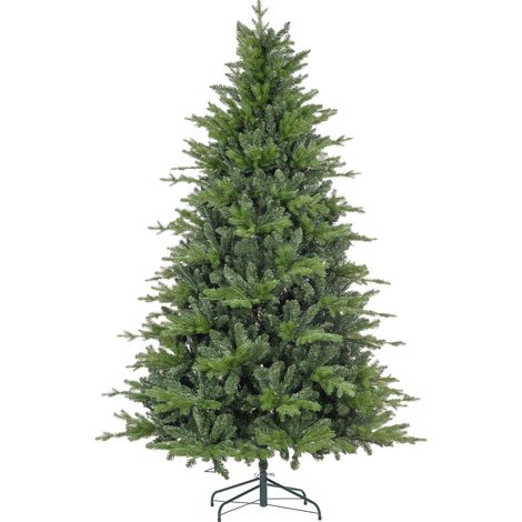 HOMCOM Albero di Natale Finto 210 cm Verde con Base in Metallo (1/5)