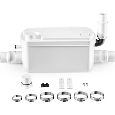 Xpotool – Pompe de relevage 3/1 compacte – 250 W – 3 entrées – Hauteur de refoulement max. 8,5 m – Eaux usées et chargées – Installation silencieuse