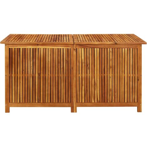Boîte de rangement de jardin, Coffre de rangement Exterieur 150x80x75 cm Bois d'acacia solide LKF67050 (1/5)