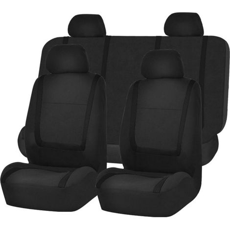 Housses de siège auto Nissan 2010-2025 - Protection respirante sur mesure, résistante à l'usure, dos en mousse, pour animaux de compagnie, noir (1/5)
