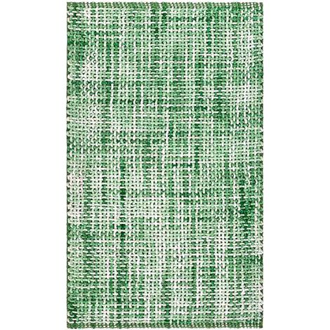 Tappeto da bagno CRAZY VERDE, morbido e assorbente in microfibra antiscivolo, lavabile in lavatrice, ideale per doccia, lavabo e sanitari, con effetto intreccio 50x80cm (1/5)