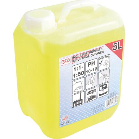 Nettoyant Industriel - Concentré Peu Moussant - Pour Sols Atelier Outils Machines Métaux Verre Plastique - 5 L (1/2)