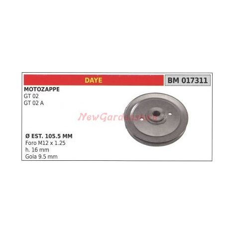 Puleggia per motozappa GT 02A 02 DAYE 017311