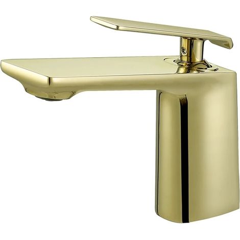 ROBINET DE LAVABO SUR PLAGE 020 DORE BROSSE (OR MAT) COLLECTION SCAMANDRE (1/3)