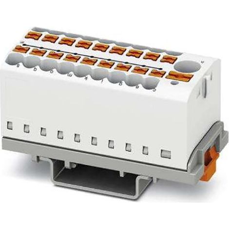Bloc de distribution électrique phoenix PTFIX installation rail DIN 19 connexions