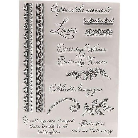 Tampon transparent à motif de dentelle florale pour la création de cartes de Saint-Valentin et le scrapbooking (1/4)