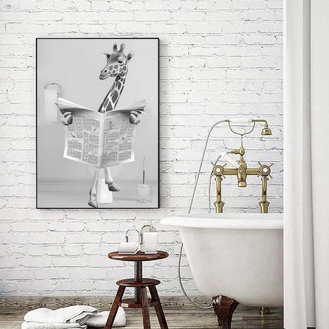 Leinwandbild Hochlandrind Badewanne Badezimmer CJL1 40L x 60B cm (1/5)