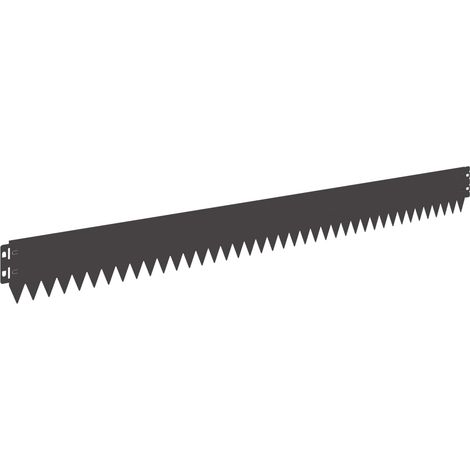 Lawn Edging 10 pcs 103 x 10 cm Steel Black vidaXL
