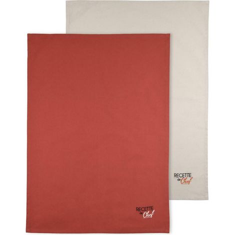 Strofinacci da cucina DUO 50x70 color mattone chiaro
