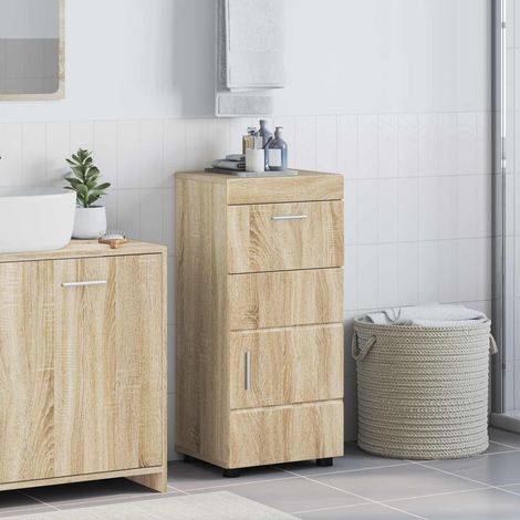 vidaXL Juego de Muebles de Baño TULUM Roble Sonoma 37 x 31,5 x 82 cm (1/4)