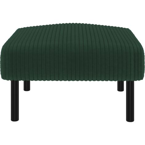 Puf de pana verde con estructura de metal 56 x 51 x 39 cm HOMVRA (1/5)
