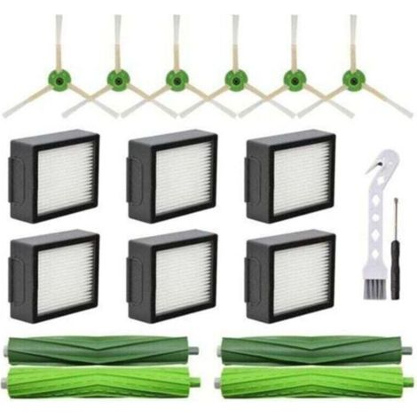 PièCes de Rechange pour IRobot Roomba I3 I4 I6 I7 I8 E5 , XU,E6 E7 Robot Aspirateur Brosse LatéRale Principale Filtre HEPA - (1/4)