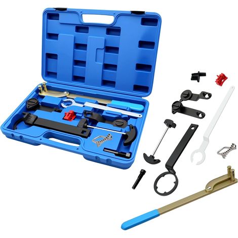 Juego de herramientas para cadena de distribución de motor de 10 piezas, adecuado para motores VAG EA211 1.0, 1.2, 1.4, 1.6L FSI TSI TFSI, compatible con VW Audi A3, Golf VII, Jetta, Skoda Octavia, Se (1/5)