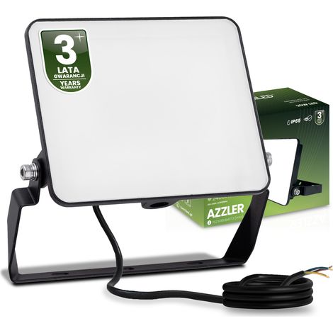 Foco LED Azzler 20W 2400lm 4000K IP65 para exteriores, tipo halógeno, color negro, Lumiled (1/5)