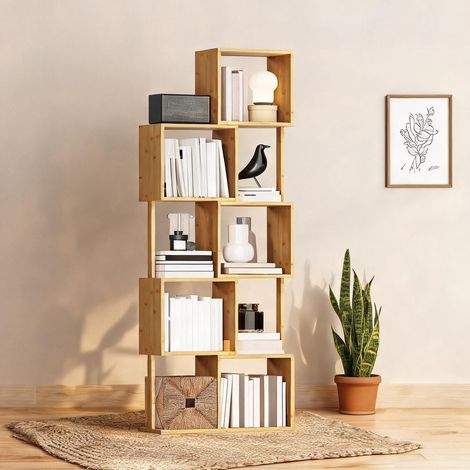 Bibliothèque color Legno en bambù 62,5 x 23 x 165 cm (1/5)