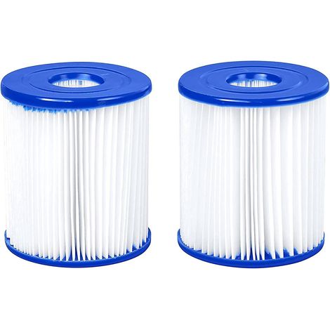 2 Pour Cartouche De Piscine Intexbestway, Bleu/blanc, 3,6 X 4 Pouces, Duplex, Cartouche De Piscine Spah Pour Enfants Avec Support Gonflable (1/5)
