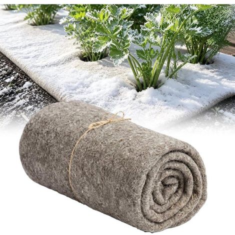 Tapis En Laine De Mouton 80 X 500 Cm, Tapis Anti-Mauvaises Herbes En Laine De Mouton Pour Parterres De Jardin Et Parterres S[RD67] (1/5)