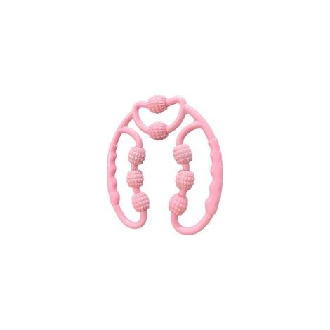 360° Anti-Cellulite-Massagerolle für die Oberschenkelmuskulatur, manuelle 8-Rad-Rolle zur Linderung von Müdigkeit, Pink (1/2)