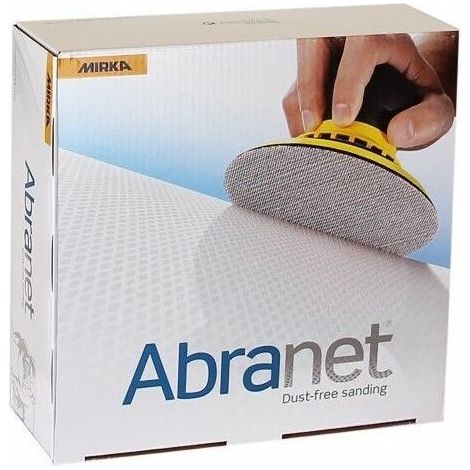 Boîte 50 disques abrasifs auto-agrippants Abranet Ø 200 mm MIRKA Grain: 120 (1/2)