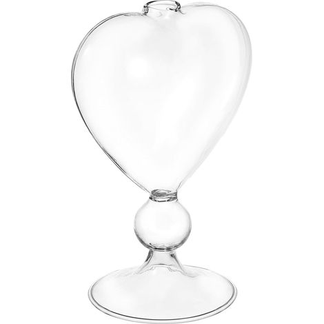 Vase en Verre Transparent Forme Cœur Hydroponique, Pot à Fleurs Décoratif pour Maison et Bureau, Vase Floral Créatif Base Stable, Décoration Intérieure Élégante pour Mariage et (1/5)