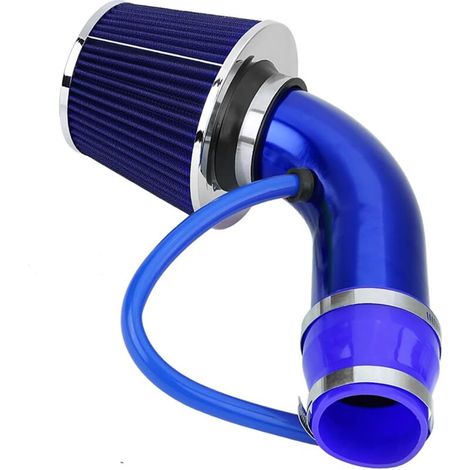 76 mm Filtre d'admission d'air Froid,Filtre à air Sport Universel Refroidissement à Air Kit,Filtre d'entrée d'air de Voiture Système pour Voiture (Bleu) (1/5)