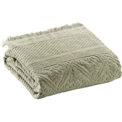 VIVARAISE - Drap de bain Vivaraise Zoe en coton 100% - Taille 100 x 180 cm (1/4)