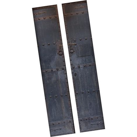 2pièces Autocollants De Porte Effet Rouillé Stickers Décoratifs Auto - (1/5)