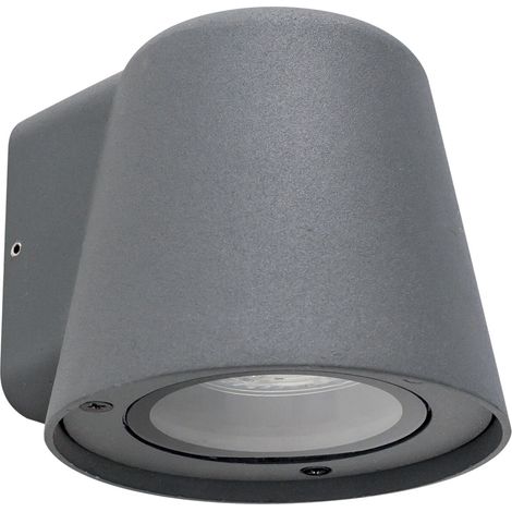 Cone aplique de uso exterior para bombilla GU10 en color negro (1/5)