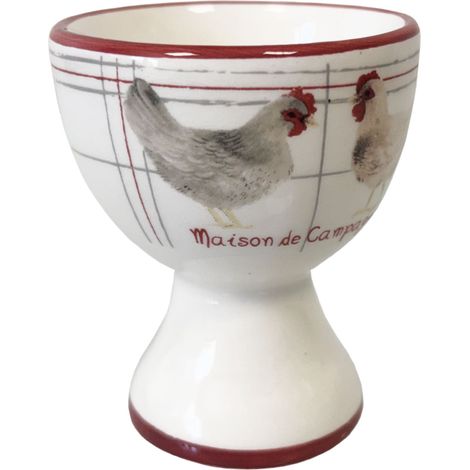 Coquetier en grès poules maison de campagne
