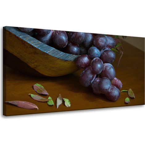 Leinwanddruck „Küche Traube“, 80 x 40 cm