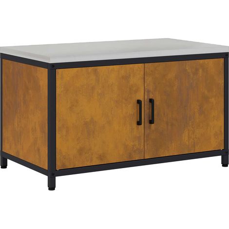 Maison Exclusive - Stoccaggio in cucina HATTEM Ruggine 90 x 50 x 53 cm Acciaio