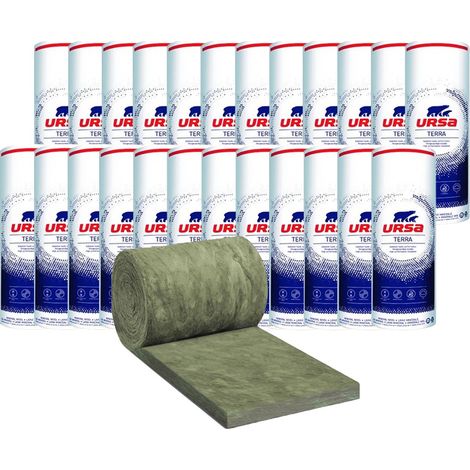 24 rouleaux laine de verre URSACOUSTIC TERRA nu 900mm - Ep. 45mm - 349,92m² - R 1.10 (1/3)