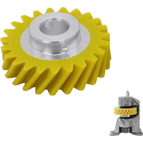 Gear Worm Gear Replacement for W10112253 Blender Worm Gear Part Worm Gear Gear for Kitchen Metal and Nylon Material Yellow (1/5)